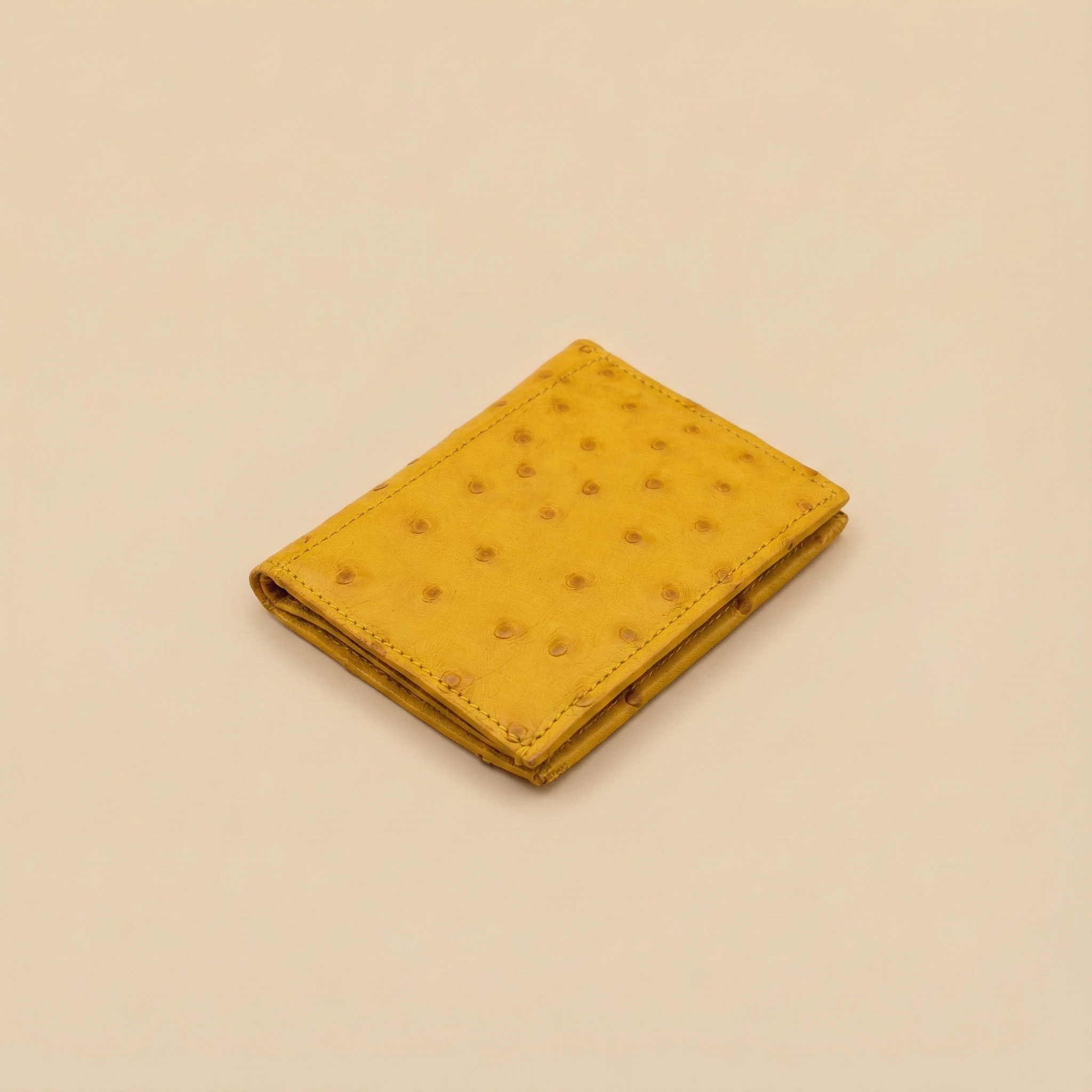 Minimalistische Geldbörse Jan aus echtem Straußenleder LE10207