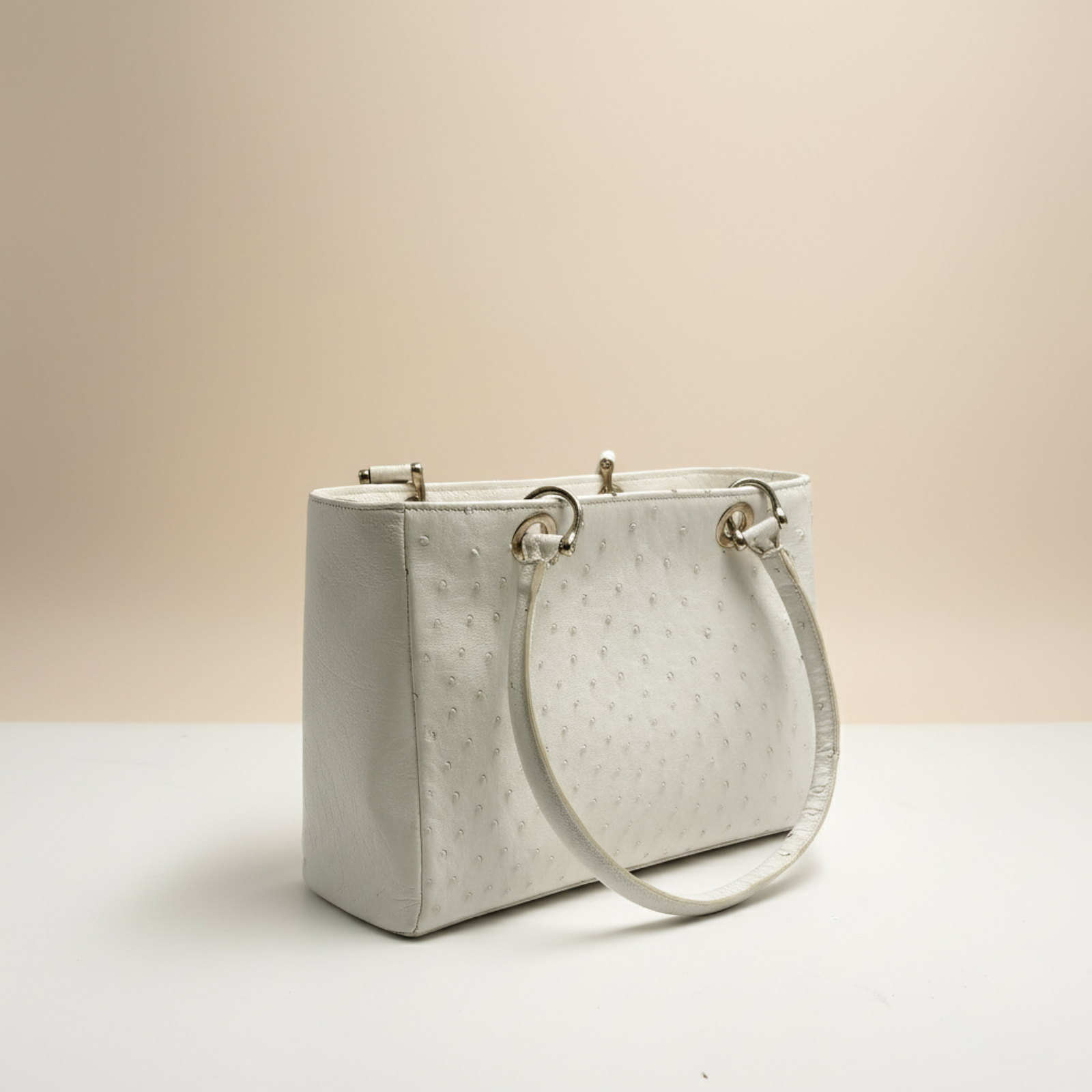 Shopper Klein Stella aus echtem Straußenleder LE10261