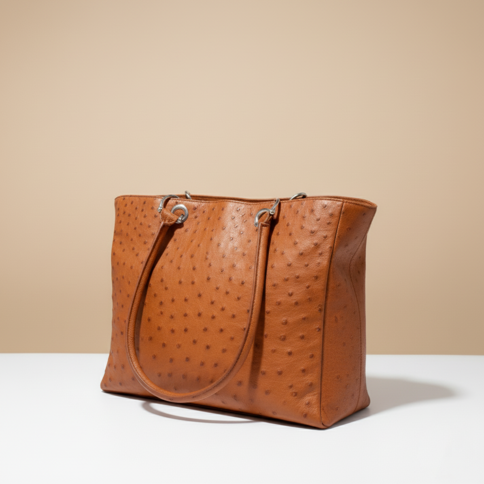 Shopper Mittel Stella aus echtem Straußenleder LE10262