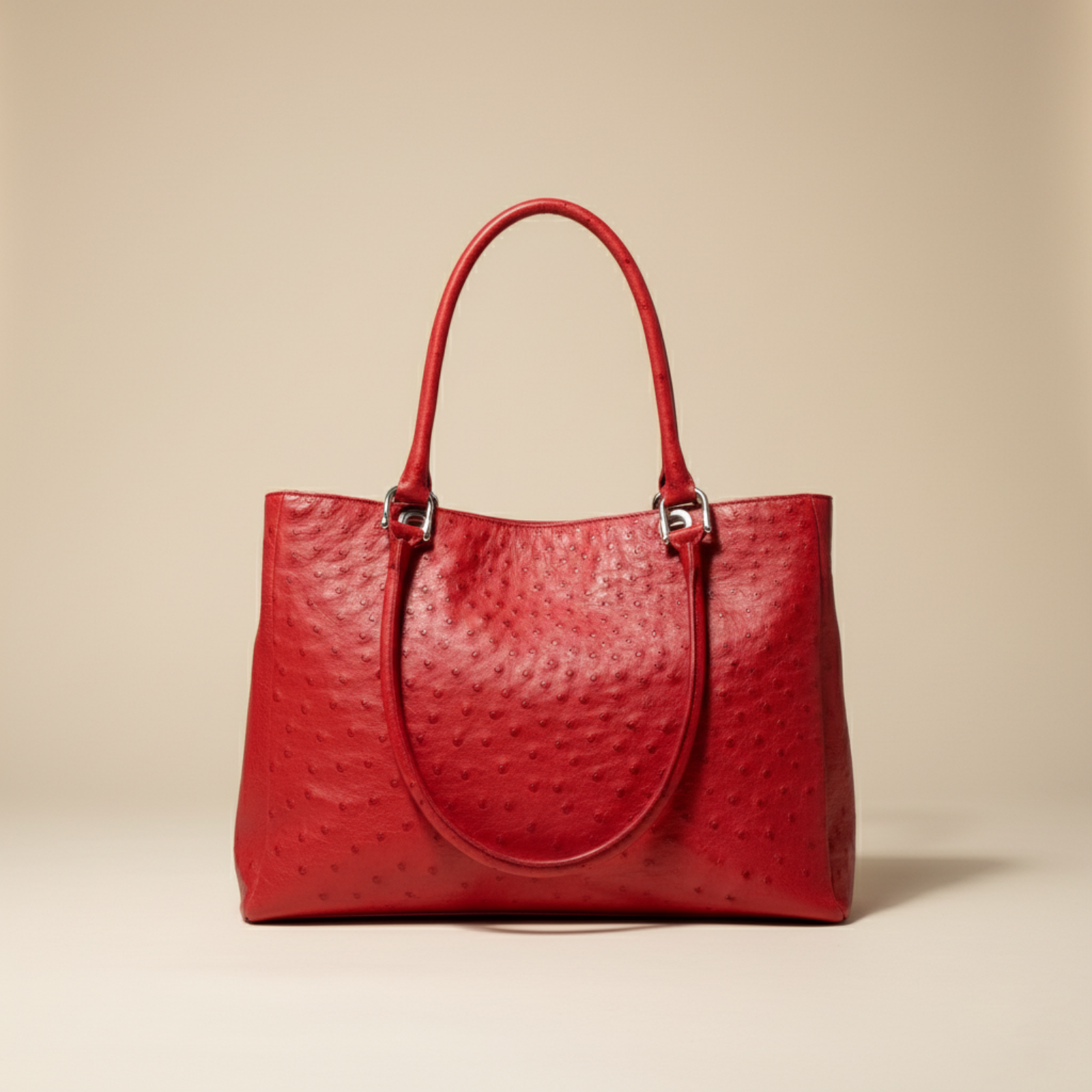 Shopper Groß Stella aus echtem Straußenleder LE10263